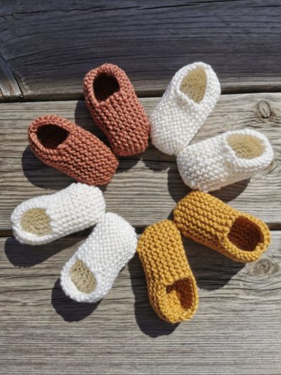 Collection de petits chaussons bébé mérinos et coton