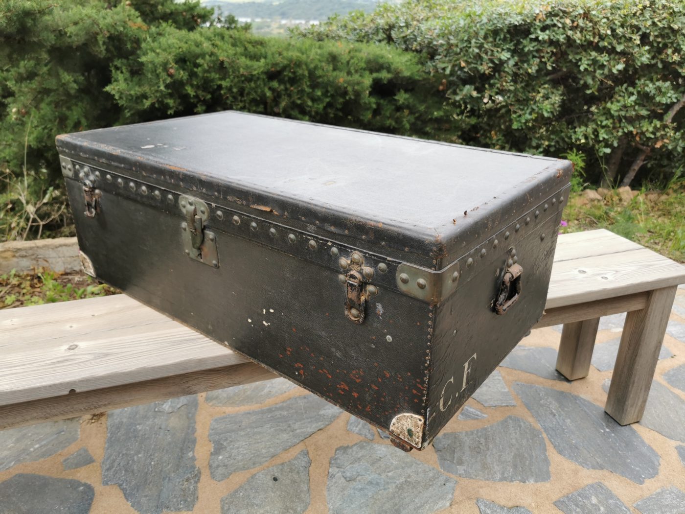 Vue générale de la malle Louis Vuitton