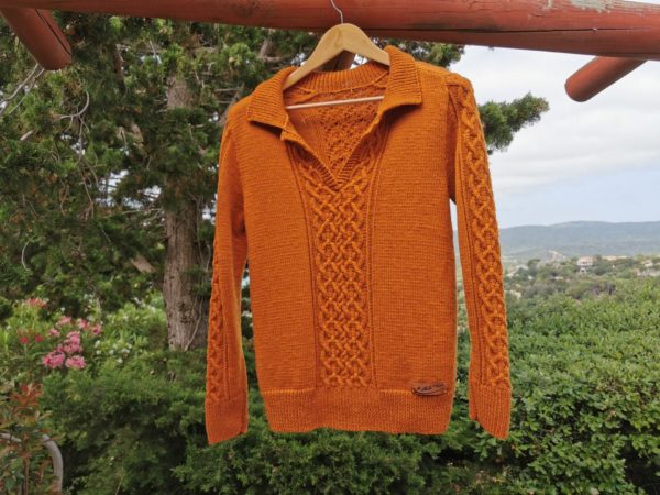 Pull col polo sur cintre