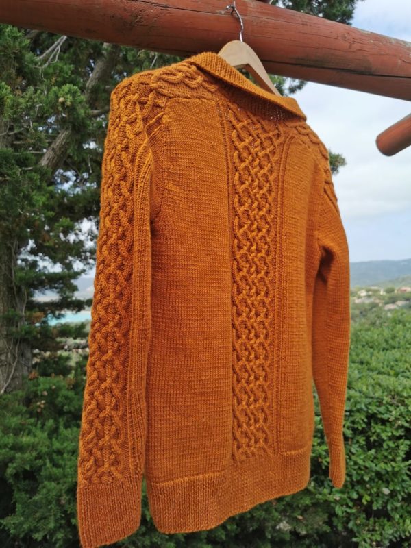 Pull col polo vu de dos